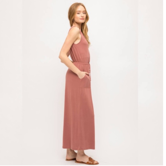Mystree pink Jumpsuit, Medium, wide-leg - Picture 2 of 6